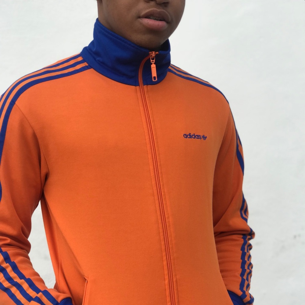 Orange and Blue Adidas Track Jacket 🏃